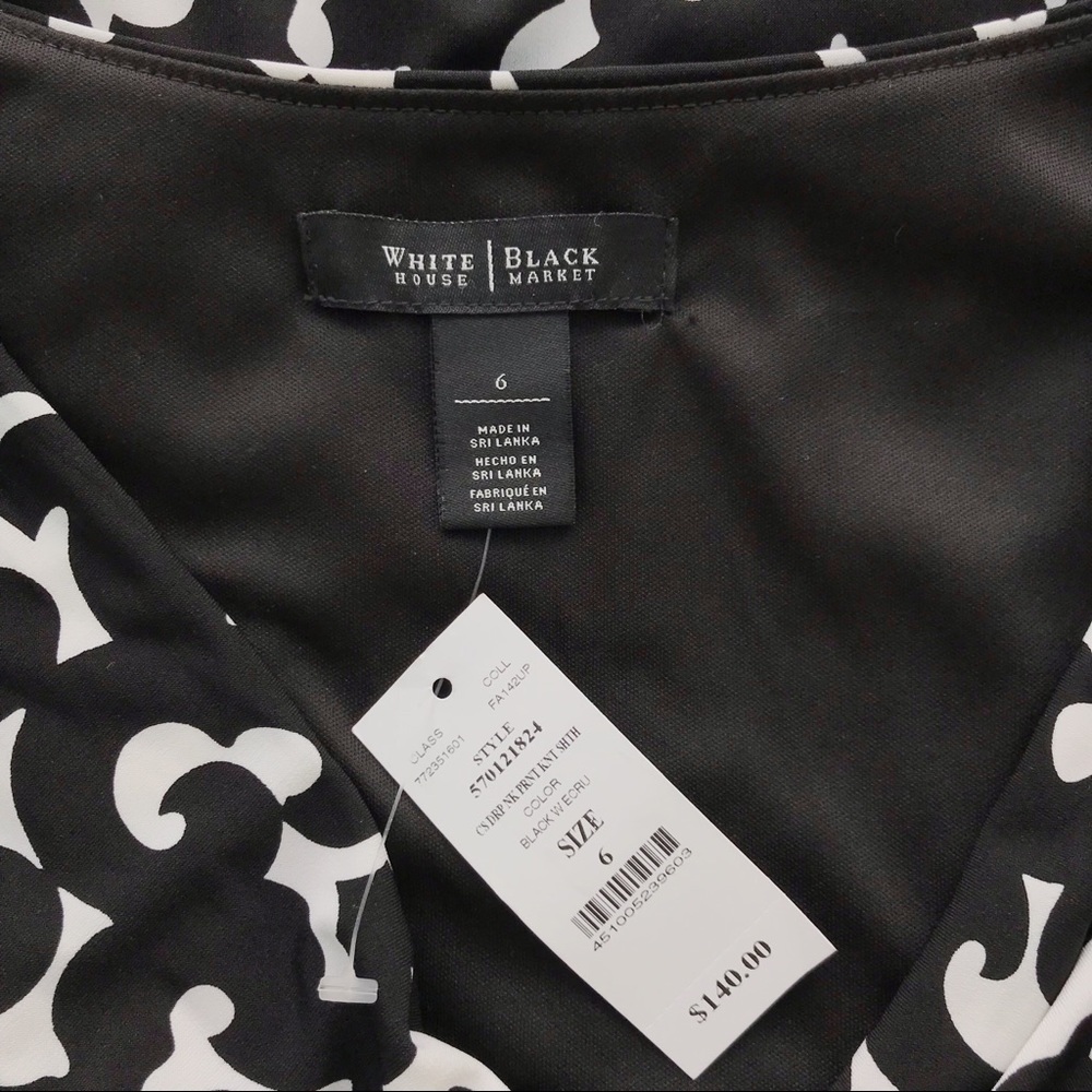 {White House Black Market} Ruched dress, sz 6 - Picture 5 of 7
